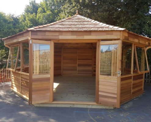 6m enclosed outdoor classrooms