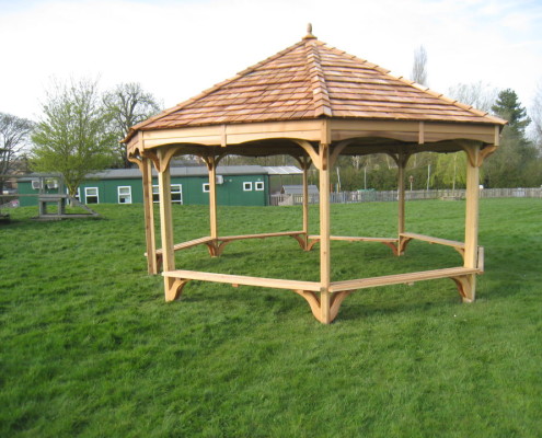 outdoor shelters and classrooms