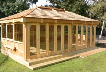 The Cedar Lodge Outdoor Classroom enclosed outdoor classrooms