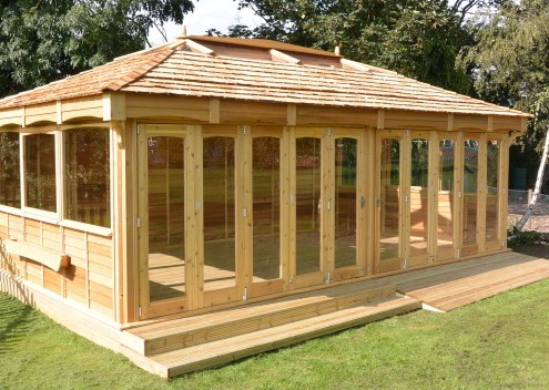 The Cedar Lodge Outdoor Classroom enclosed outdoor classrooms