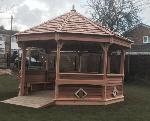 with sensory panels and ramp SEN outdoor classrooms